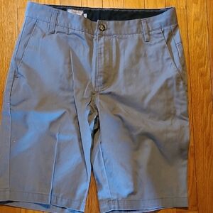 Classic Gray Men's Flat Front Shorts